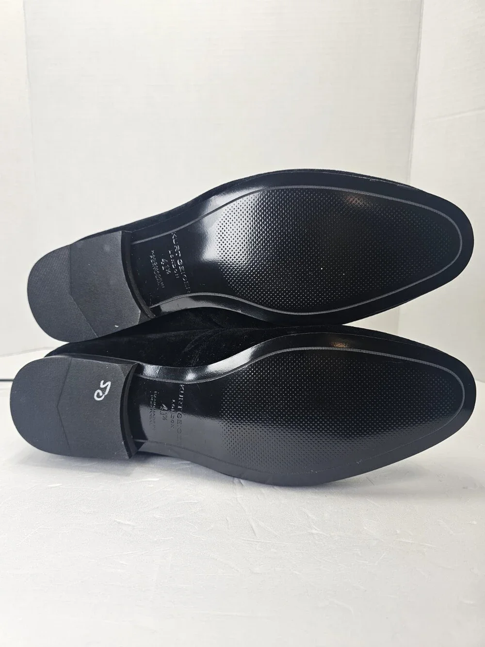 Kurt Geiger London Black Velvet Eagle Head Loafers Men’s US 8.5 UK 7.5 EU 41.5